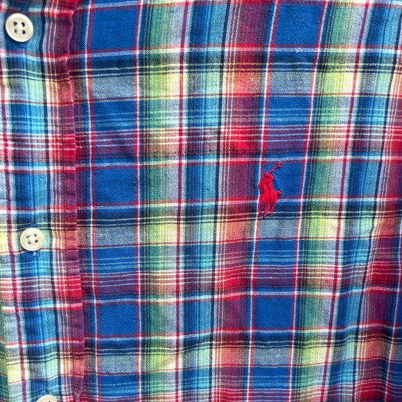 Polo Ralph Lauren Classic Fit Button Up Long Sleeve Multicolored Plaid L Shirt - Picture 5 of 7